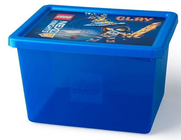 Storage Box, NEXO KNIGHTS - Clay, Trans-Dark Blue with Blue Lid, Large (4094)