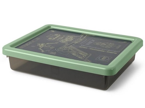 Storage Box, The LEGO NINJAGO Movie - Trans-Brown with Sand Green Lid, Small (4092)