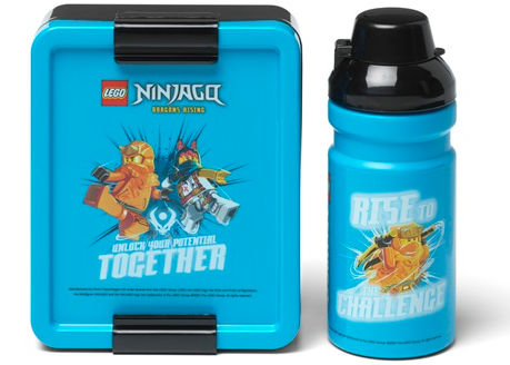 Lunch Set, NINJAGO Dragons Rising, 'Unlock Your Potential Together' / 'Rise to the Challenge' Pattern