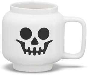 Cup / Mug Ceramic White Skeleton 255ml