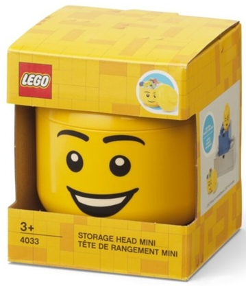 Minifigure Head Storage Container Mini - Male Open Smile (4033)