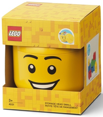Minifigure Head Storage Container Small - Male Open Smile (4031)