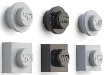 Magnet Set, Iconic Plate, Set of 6 - Gray, Black