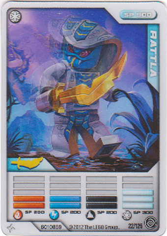 NINJAGO Masters of Spinjitzu Deck #2 Game Card 22 - Rattla - North American Version (3D Lenticular Card)