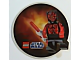 Sticker Sheet, Star Wars Lenticular Round - Shirtless Darth Maul