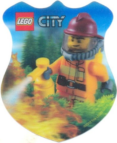 Sticker Sheet, City Fire, Shield Shape, 3D