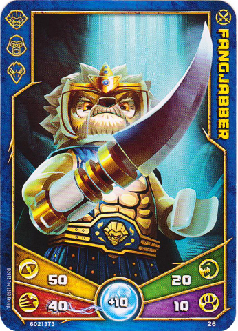 LEGENDS OF CHIMA Deck #1 Game Card 26 - Fangjabber