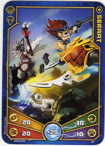 LEGENDS OF CHIMA Deck #1 Game Card 27 - Seraat