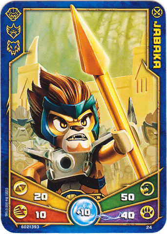 LEGENDS OF CHIMA Deck #1 Game Card 24 - Jabaka