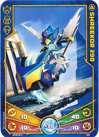 LEGENDS OF CHIMA Deck #1 Game Card 36 - Shreekor 390