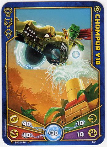 LEGENDS OF CHIMA Deck #1 Game Card 59 - Chompor V18