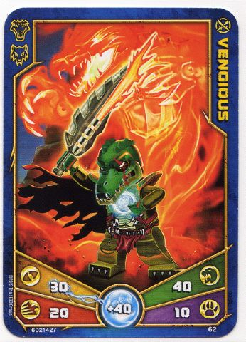 LEGENDS OF CHIMA Deck #1 Game Card 62 - Vengious
