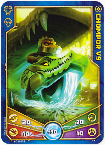 LEGENDS OF CHIMA Deck #1 Game Card 67 - Chompor V9