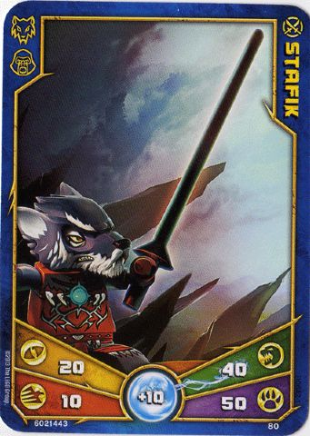 LEGENDS OF CHIMA Deck #1 Game Card 80 - Stafik
