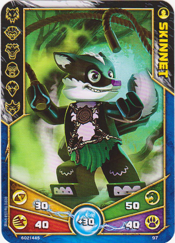 LEGENDS OF CHIMA Deck #1 Game Card 97 - Skinnet