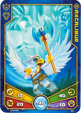 LEGENDS OF CHIMA Deck #1 Game Card 89 - Axcalibur