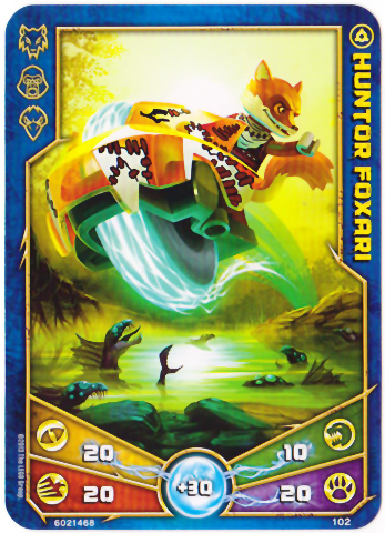 LEGENDS OF CHIMA Deck #1 Game Card 102 - Huntor Foxari