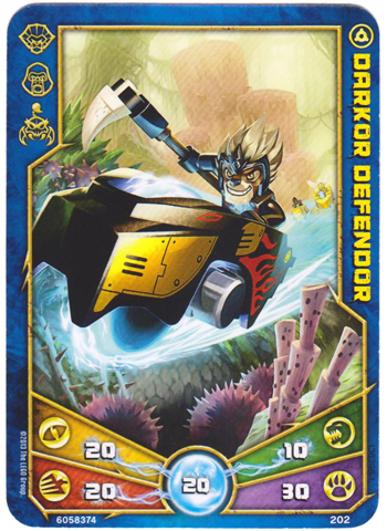 LEGENDS OF CHIMA Deck #2 Game Card 202 - Darkor Defendor