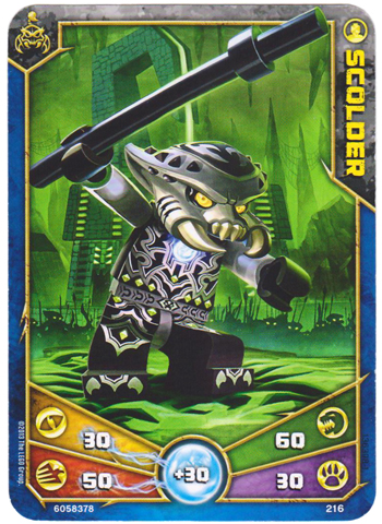 LEGENDS OF CHIMA Deck #2 Game Card 216 - Scolder
