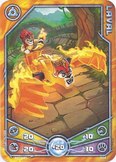 LEGENDS OF CHIMA Deck #3 Game Card 304 - Laval