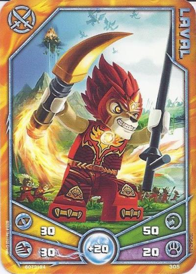LEGENDS OF CHIMA Deck #3 Game Card 305 - Laval