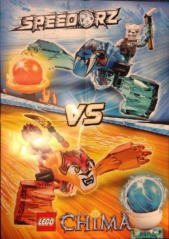 Legends of Chima Poster, Speedorz Fire vs. Ice