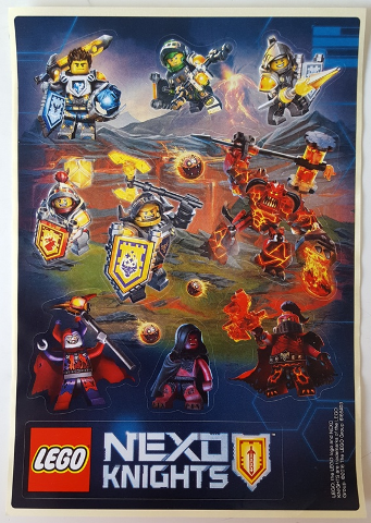 Sticker Sheet, Nexo Knights, Battle Stickers, Sheet of 9