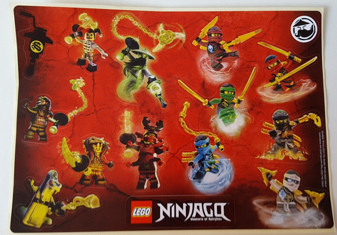 Sticker Sheet, NINJAGO Masters of Spinjitzu, Battle Stickers, Sheet of 13