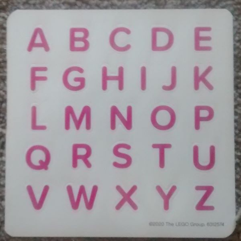 Sticker Sheet, Friends Alphabet - Dark Pink