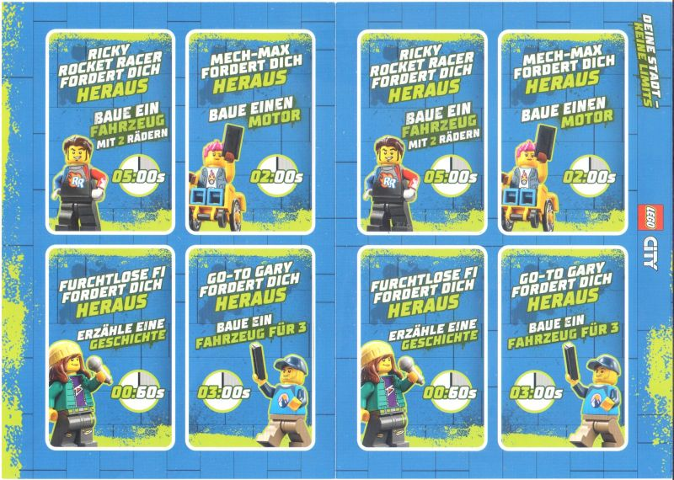 Trading Card, LEGO City - Sheet of 8 Cards (6460227_DE)