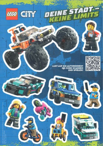 Sticker Sheet, City Deine Stadt - Keine Limits, Sheet of 10 Stickers