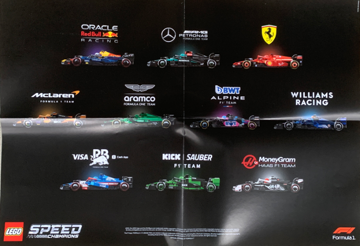 SPEED CHAMPIONS Poster 2025, Formula 1 Race Cars
