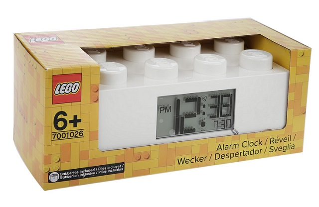 Alarm Clock, Brick 2 x 4 - White