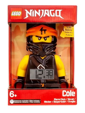 Digital Clock, NINJAGO Cole (Secrets of the Forbidden Spinjitzu) Figure Alarm Clock