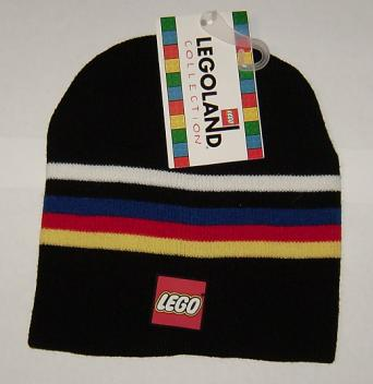 Hat, Knit Cap with Stripes and LEGO Logo Pattern