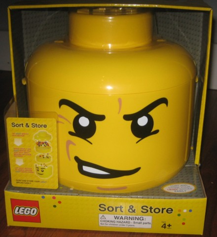 Sort & Store Minifigure Head - Crooked Smile Pattern