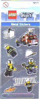 Sticker Sheet, Fire, Metal, Set of 8