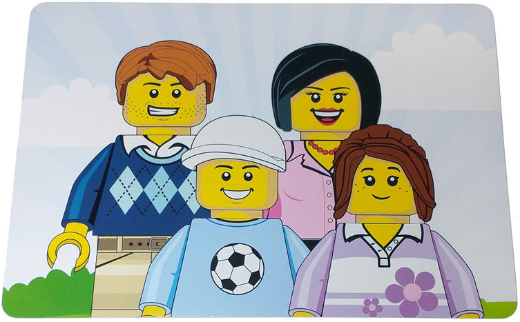 Postcard - Photo Frame Insert with Family of 4 Minifigures