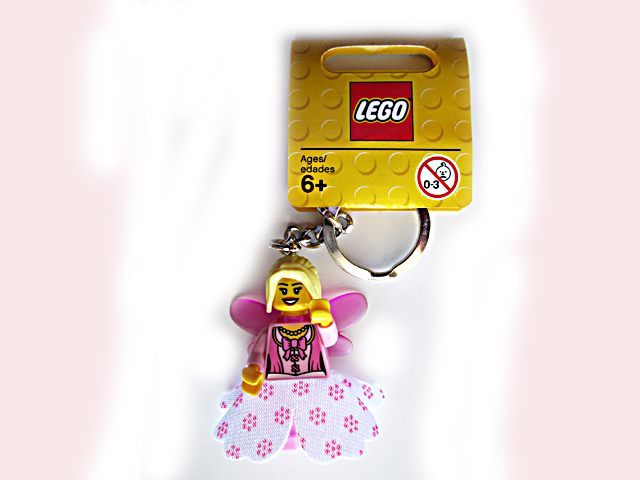 Fairy with Cloth Skirt Key Chain, Pink Wings