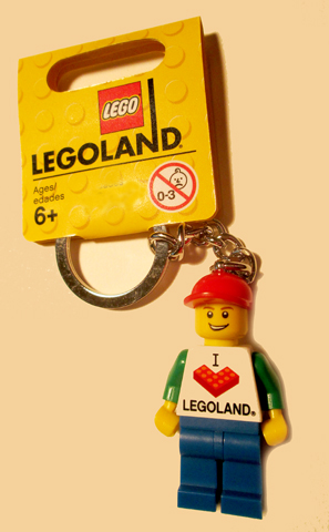 I Brick Legoland Minifigure Male Key Chain