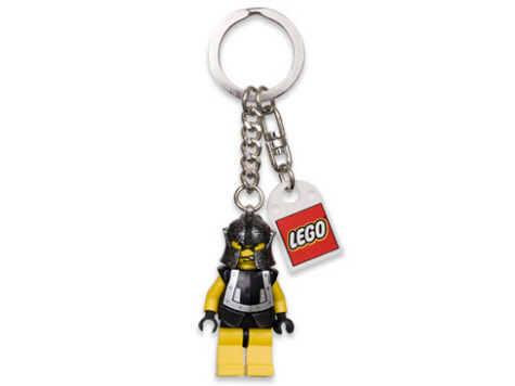 Dracus Key Chain with Lego Logo Tile, Modified 3 x 2 Curved with Hole
