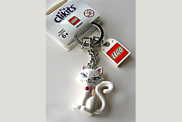 Clikits White Cat Key Chain