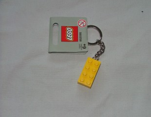 2 x 4 Brick - Yellow Key Chain