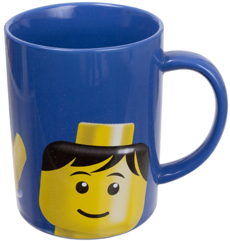 Cup / Mug Minifigure Head Male Blue