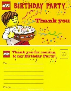 Birthday Party Thank you Card
