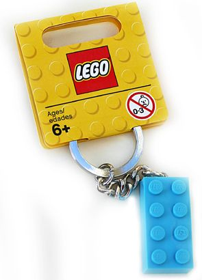2 x 4 Brick - Medium Azure Key Chain