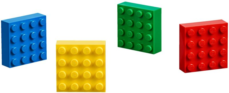 Magnet Set, Bricks 4 x 4 Small (4)