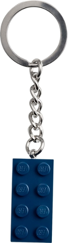 2 x 4 Brick - Dark Blue Key Chain