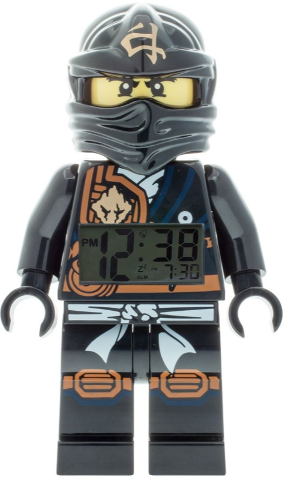Digital Clock, NINJAGO Cole (Tournament of Elements, Jungle Robe) Figure Alarm Clock