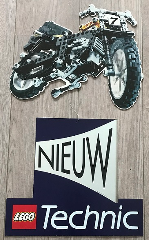 Display Sign Hanging, Technic 8838 Shock Cycle Two-Part, Double-Sided